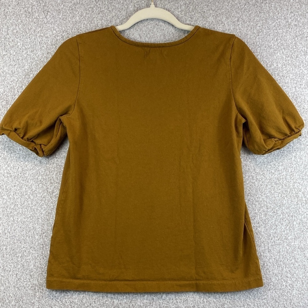 Madewell puff sleeve tee burnt ocre XS classic minimalist boho preppy cottage - Picture 7 of 7